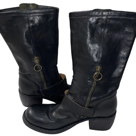 Fiorentini+Baker Shoes - Fiorentini+Baker Mix Mik Moto Black Leather Boots 40/10. Fit true to size